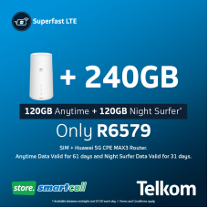 Huawei 5G CPE MAX3 White + 240GB Telkom LTE Data